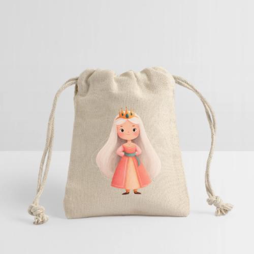 Cute Cartoon Little Princess with Long Hair - Reusable Gift Bag