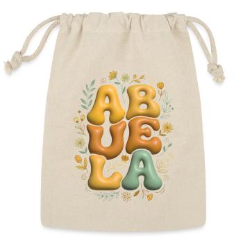 Abuela Floral Boho Shirt — Latina Grandmother Gift - Reusable Gift Bag - Natural - Front