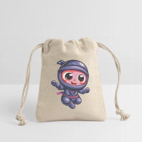 Joyful Cartoon Baby Ninja Jumping in Action - Reusable Gift Bag