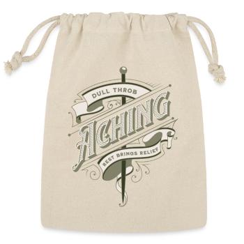 Aching Dull Throb Vintage Apothecary Art - Reusable Gift Bag - Natural - Front