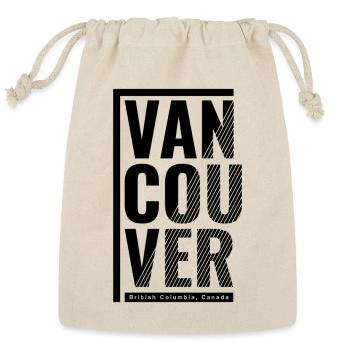 Vancouver Vertical Design British Columbia Canada - Reusable Gift Bag - Natural - Front