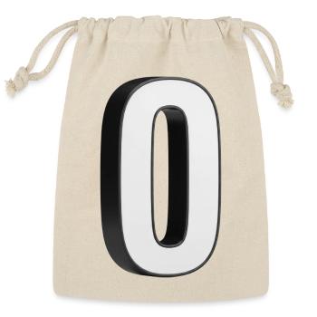 Minimalist Zero Graphic Design - Reusable Gift Bag - Natural - Front