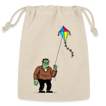 Kite of the Green Monster - Reusable Gift Bag - Natural - Front