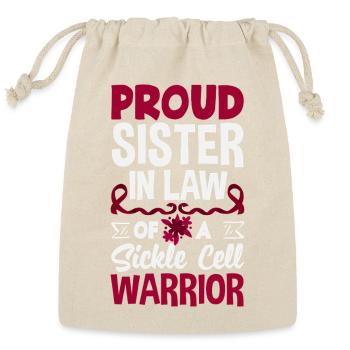 Sickle Cell Awareness Warrior Supporter Survivor - Reusable Gift Bag - Natural - Front