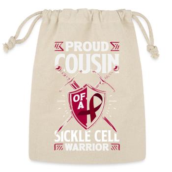 Sickle Cell Awareness Warrior Supporter Survivor - Reusable Gift Bag - Natural - Front