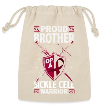 Sickle Cell Awareness Warrior Supporter Survivor - Reusable Gift Bag - Natural - Front