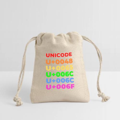 Hello, in unicode - Reusable Gift Bag
