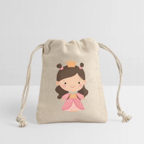 Cute Cartoon Little Princess Standing and Smiling - Reusable Gift Bag