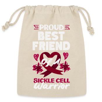Sickle Cell Awareness Warrior Supporter Survivor - Reusable Gift Bag - Natural - Front