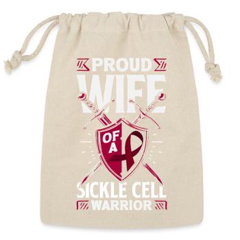 Sickle Cell Awareness Warrior Supporter Survivor - Reusable Gift Bag - Natural - Front