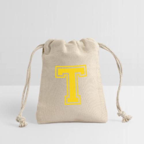 Letter T – Capital Athletic Alphabet Monogram - Reusable Gift Bag