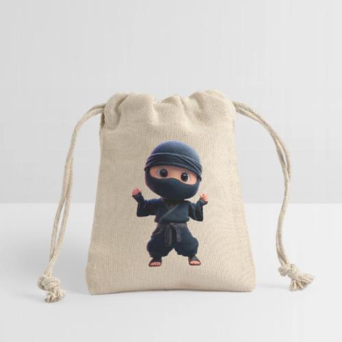 Cute Cartoon Ninja Toddler in Fight Pose - Reusable Gift Bag