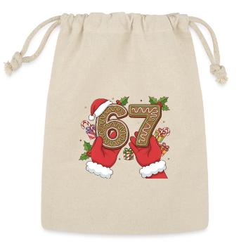Holiday Gingerbread 6 7 Meme - Reusable Gift Bag - Natural - Front