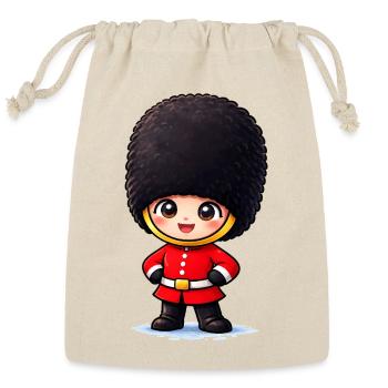 Cute London Guard Cartoon - Reusable Gift Bag - Natural - Front