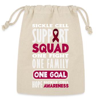 Sickle Cell Awareness Warrior Supporter Survivor - Reusable Gift Bag - Natural - Front