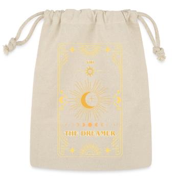 The Dreamer Celestial Tarot Card Gold Art - Reusable Gift Bag - Natural - Front