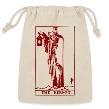 The Hermit Tarot Card Occult Gothic Mythology - Reusable Gift Bag - Natural - Front