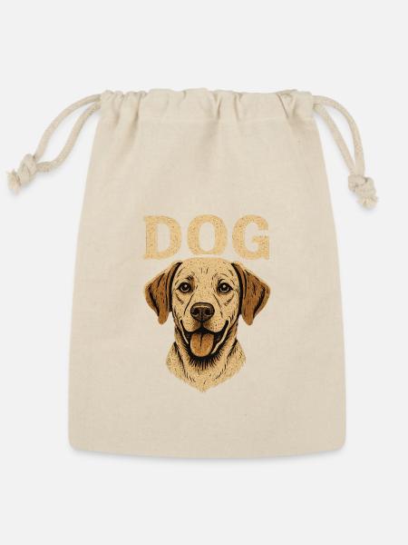 MY dog is may family - Reusable Gift Bag - Natural