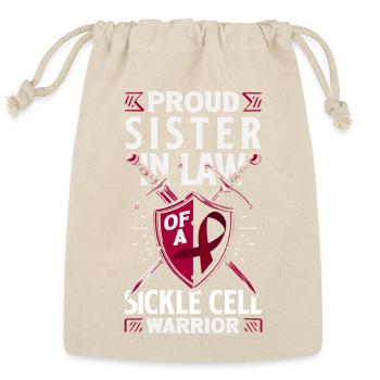Sickle Cell Awareness Warrior Supporter Survivor - Reusable Gift Bag - Natural - Front