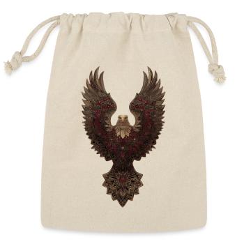 Mandala golden eagle wings art t-shirt  - Reusable Gift Bag - Natural - Front