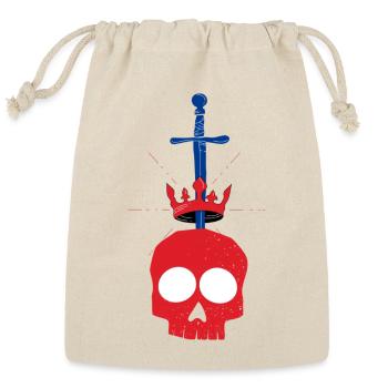 Crowned Skull with Sword - Reusable Gift Bag - Natural - Front