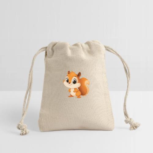 Playful Cartoon Squirrel with Big Innocent Eyes - Reusable Gift Bag