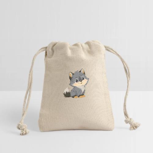 Cute Cartoon Baby Wolf with Innocent Eyes - Reusable Gift Bag