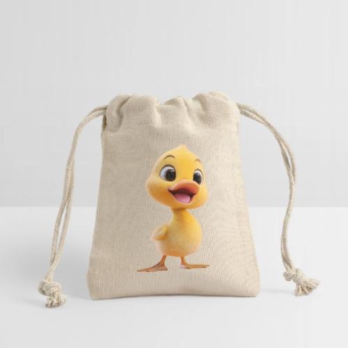 Bright Yellow Baby Duck Smiling - Reusable Gift Bag