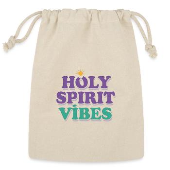 Holy Spirit Vibes - Reusable Gift Bag - Natural - Front