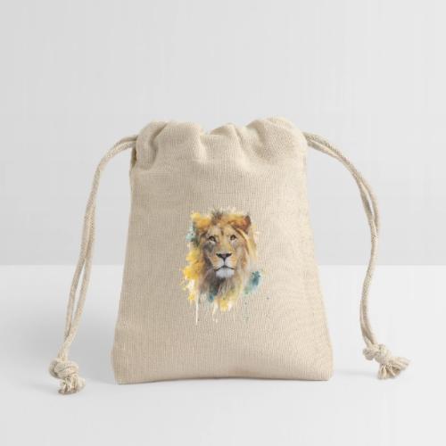 Watercolor Lion Portrait - Reusable Gift Bag