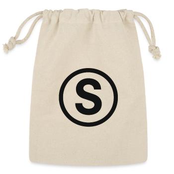 Minimalist Black Circle Logo Design - Reusable Gift Bag - Natural - Front