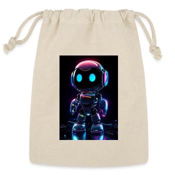Neon Glow Robot - Reusable Gift Bag - Natural - Front