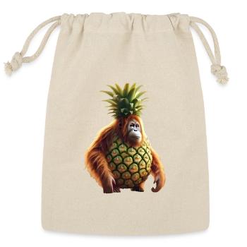 Pineapple Orangutan Graphic Tee - Funny and Unique - Reusable Gift Bag - Natural - Front