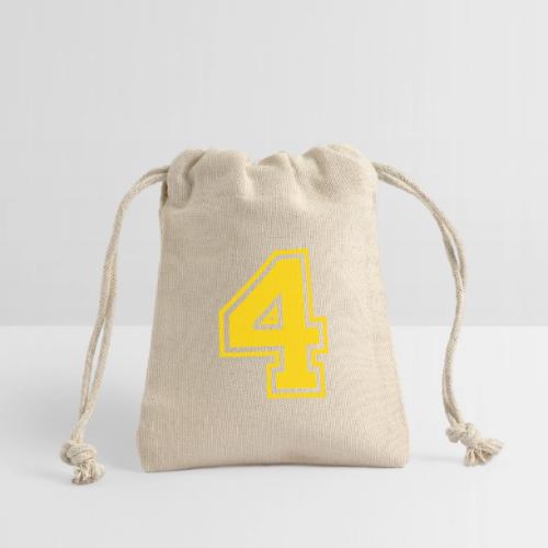 Number 4 in a classic athletic collegiate font - Reusable Gift Bag
