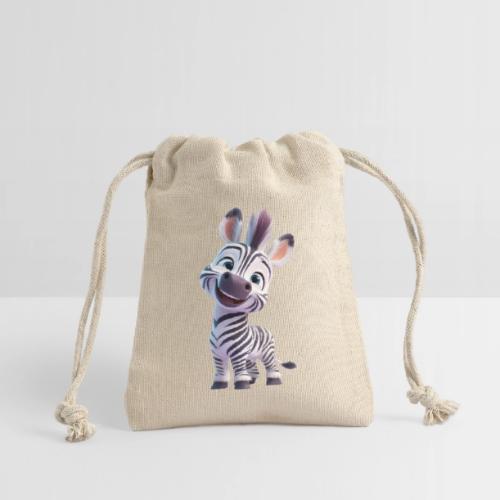 Playful 3D Baby Zebra Smiling Brightly - Reusable Gift Bag