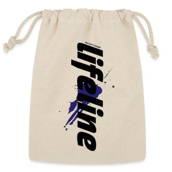 Dancing Ink Splash Typography - Reusable Gift Bag - Natural - Front