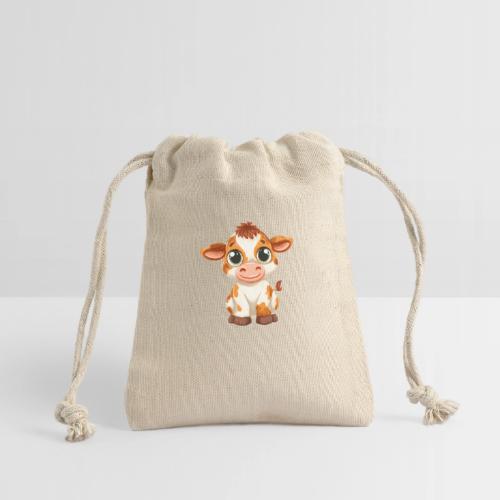Cute Cartoon Baby Calf with Bright Innocent Eyes - Reusable Gift Bag