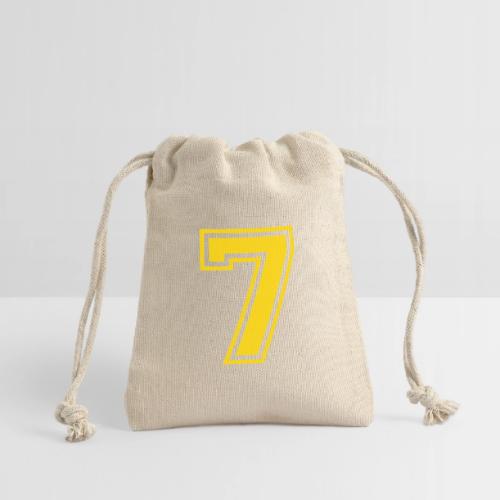 Number 7 in a classic athletic collegiate font - Reusable Gift Bag