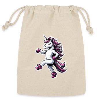Unicorn dance pink - Reusable Gift Bag - Natural - Front