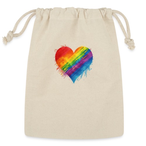 Watercolor Rainbow Pride Heart - LGBTQ LGBT Pride - Reusable Gift Bag