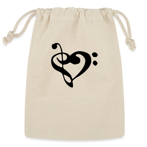 musical note with heart - Reusable Gift Bag