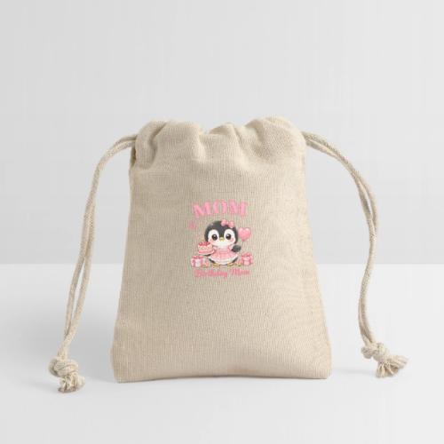 Cute Penguin Birthday Mom Kawaii Cake Balloon Gift - Reusable Gift Bag