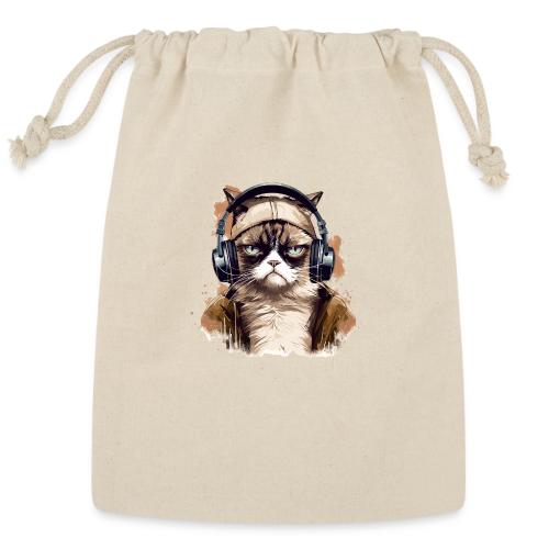 Funny Cat - grumpy face - Reusable Gift Bag
