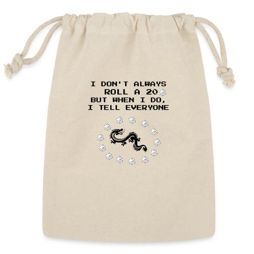 I Don't Always Roll a 20 D&D T-Shirt | Retro 8-Bit - Reusable Gift Bag