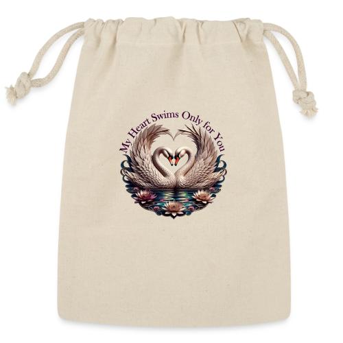 My Heart Swims Only for You Swan Heart T-Shirt - Reusable Gift Bag