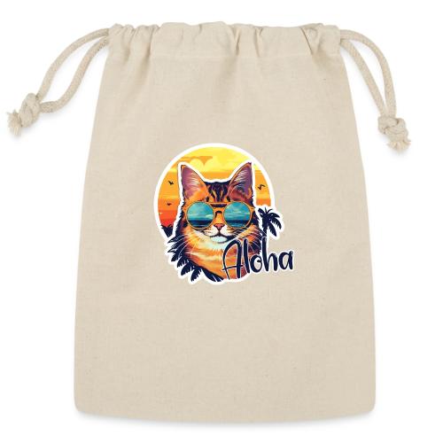 Funny Cat in Hawaiian Aloha Sunglasses - Reusable Gift Bag
