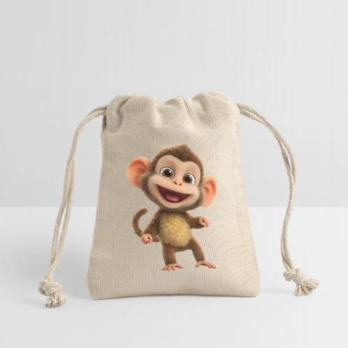Happy Baby Monkey Standing - Reusable Gift Bag