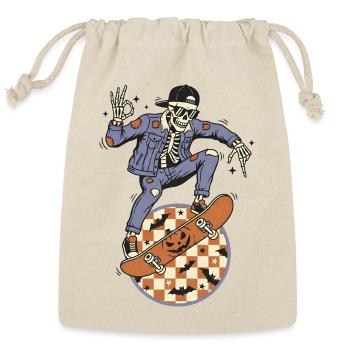 Six Seven 6 7 Halloween Skeleton - Reusable Gift Bag - Natural - Front