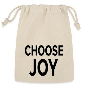 Choose Joy Typography - Reusable Gift Bag - Natural - Front