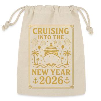 Cruising Into 2026 New Years Eve Party Favors  - Reusable Gift Bag - Natural - Front
